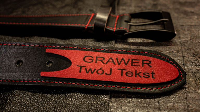 Skórzany pasek z możliwością wygrawerowania swojego tekstu