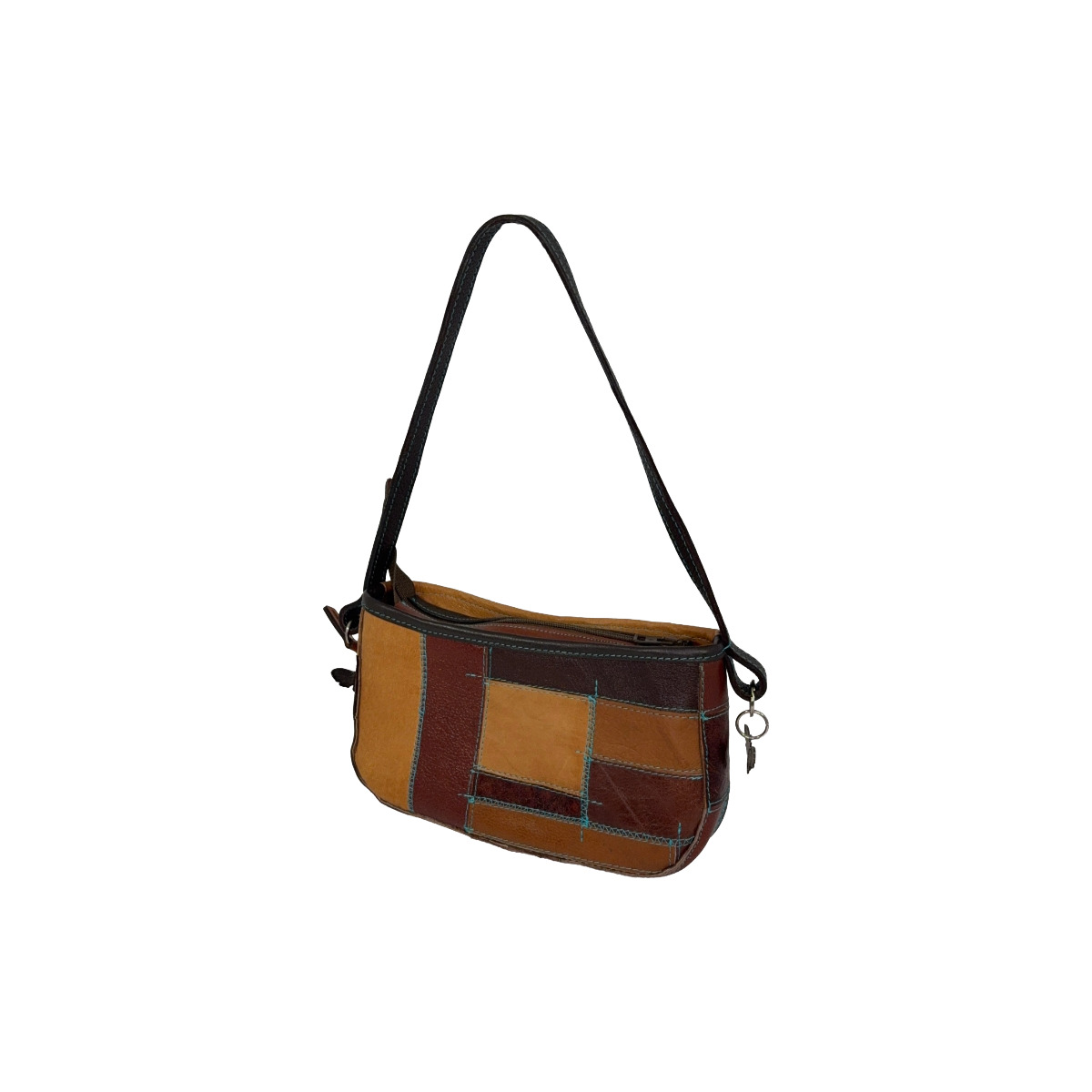 Brązowa w łatki z przeszyciami - obrazek 2