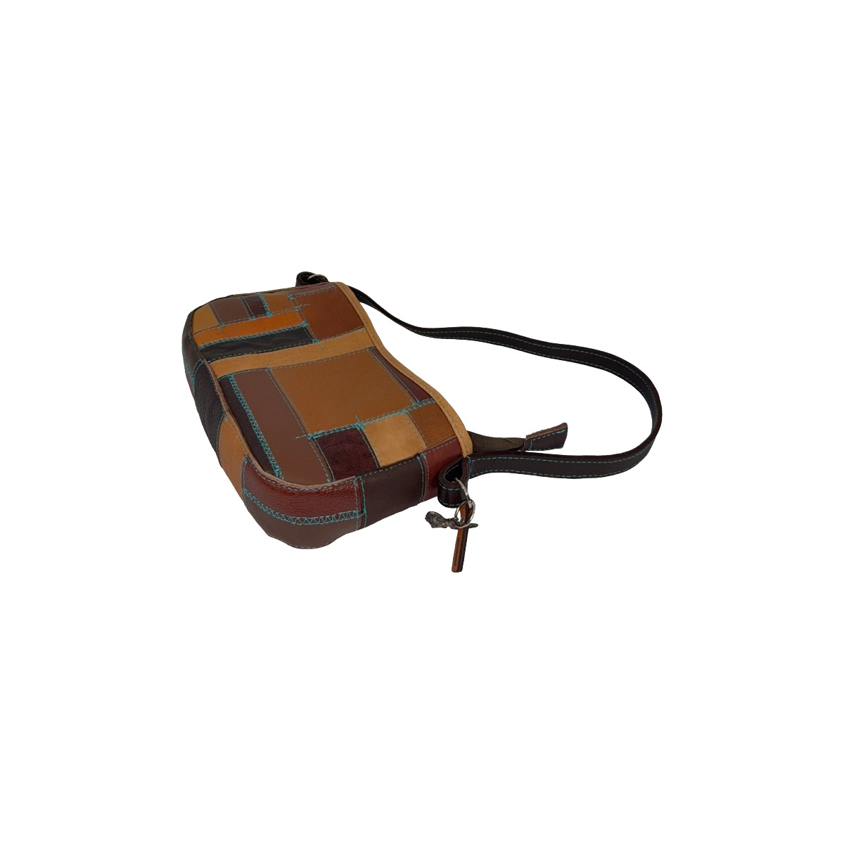 Brązowa w łatki z przeszyciami - obrazek 3