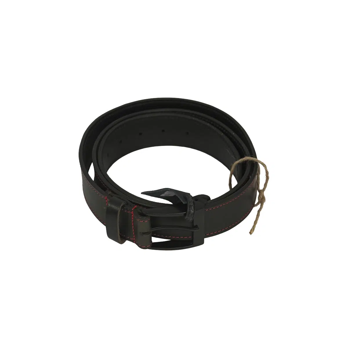 Pasek czarny z przeszyciem