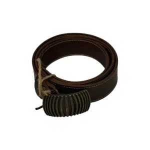 Pasek brązowy z przeszyciem