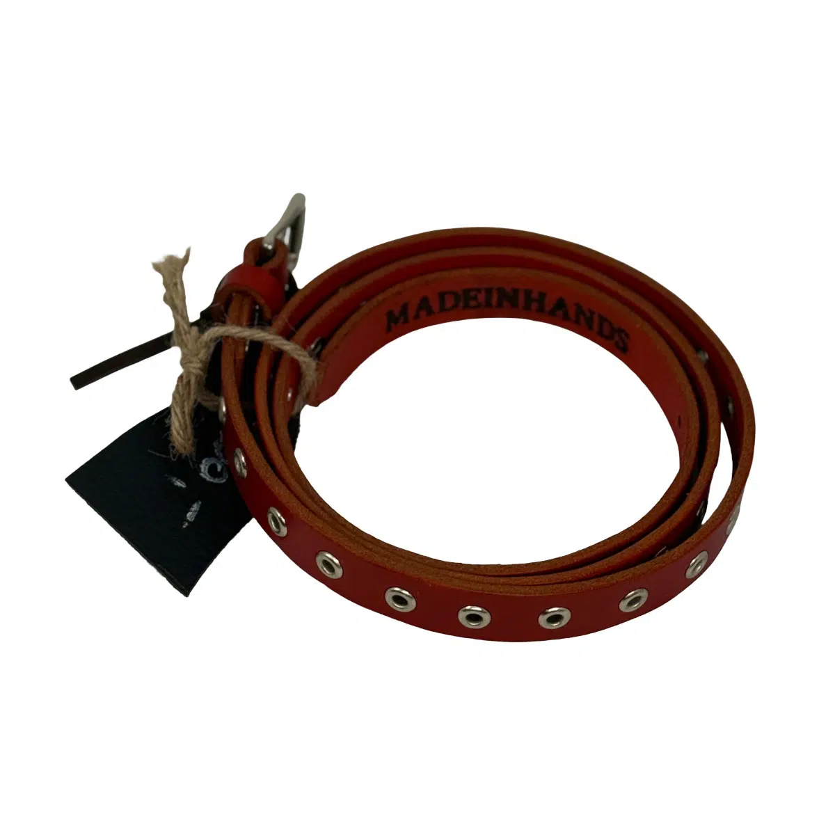 Pasek czerwony z okuciami