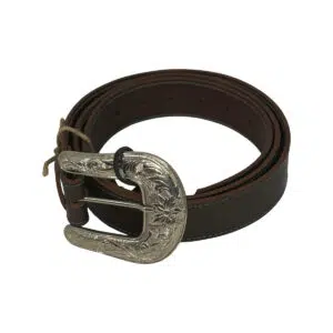 Pasek brązowy z przeszyciem